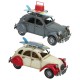 Voiture Citroen 2 CV, Accessoires et Surf, Blanc & Rouge, L 31 cm