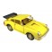 Véhicule Laiton Miniature : Voiture de Sport Ancienne, Jaune, L 25,5 cm