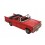 Véhicule Laiton : Voiture américaine rouge Type Lincoln, L 25 cm