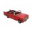 Véhicule Laiton : Voiture américaine rouge Type Lincoln, L 17 cm