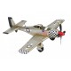 Miniature Laiton : Avion de guerre Gris, Marquage Damiers, L 35 cm