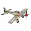 Miniature Laiton : Avion de guerre Gris, Marquage Damiers, L 35 cm