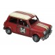 Grande Voiture Métal : Mini Ancienne Bandes Sport, Rouge, L 29 cm