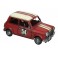 Grande Voiture Métal : Mini Ancienne Bandes Sport, Rouge, L 29 cm