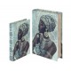 Set 2 Boites Livres : Femme Africaine Ethnique Chic, H 26 cm (Grand)