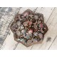 Plateau Zen Mandala Floral, Bois de manguier et Résine, L 22 cm