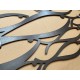 Déco murale Métal : Banc de Poissons stylisés noirs, L 83 cm