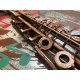 Tableau sur Bois & Métal 3D : Le Saxophone, H 80 cm