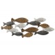 Déco Marine : poissons, Tons Bois et Anthracite, Gamme Océanic. L 100 cm