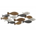 Déco Marine : poissons, Tons Bois et Anthracite, Gamme Océanic. L 100 cm