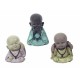 Set de 3 Mini-Moines de la Sagesse Assis 2, Collection Baby Zen, H 7,5 cm