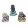 Set de 3 Mini-Moines de la Sagesse Assis 2, Collection Baby Zen, H 7,5 cm