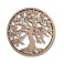 Décoration murale Bois : Arbre de vie sculpté 3, Marron, H 30 cm