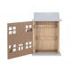 Boite à clés en Bois MDF, Maison et Chats, H 29 cm