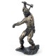 Figurine Antic Line : Guerrier Viking et Drakkar, H 24 cm