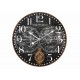 Horloge Cartographie & Balancier, Mod. Noir & Blanc, H 58 cm