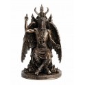 Statue Mythologie Occulte, Baphomet, l'idole barbue à tête de bouc, H 24 cm