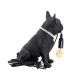 Lampe Bouledogue Français, Tendance contemporaine, Noir, Hauteur 29 cm