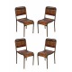 Set 2 Chaises, Modèle Vintage Bois et Métal, SURBAN, H 85 cm