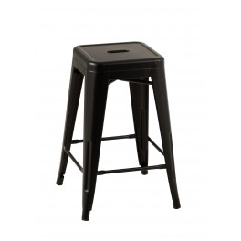 Tabouret de bar Rétro Urbain, Modèle City, Anthracite, H 61 cm