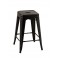 Tabouret de bar Rétro Urbain, Modèle City, Anthracite, H 61 cm