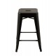 Tabouret de bar Rétro Urbain, Modèle City, Anthracite, H 61 cm