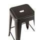 Tabouret de bar Rétro Urbain, Modèle City, Anthracite, H 61 cm