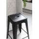 Tabouret de bar Rétro Urbain, Modèle City, Anthracite, H 61 cm