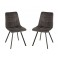 Set 2 Chaises contemporaines, Modèle Cosmo, Gris, H 86 cm