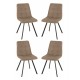 Set 4 Chaises contemporaines, Modèle Cosmo, Gris, H 86 cm