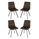 Set 4 Chaises contemporaines, Modèle Cosmo, Gris, H 86 cm