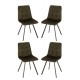 Set 4 Chaises contemporaines, Modèle Cosmo, Gris, H 86 cm