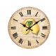 Horloge Murale Bois MDF : Citrons de Provence, Diamètre 34 cm