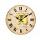 Horloge Murale Bois MDF : Citrons de Provence, Diamètre 34 cm