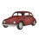 Déco murale Voiture : La Coccinelle XL, Modèle Rouge, L 77 cm