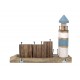 Patères-Portemanteaux : Phare et Port de pêche, 3 suspensions, L 28,5 cm