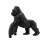 Statuette Résine Design : Gorille XL Noir, Modèle Black Rock, L 43 cm