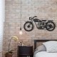 Déco murale métal : Moto ancienne Rétro, Gris et Nor, L 64 cm