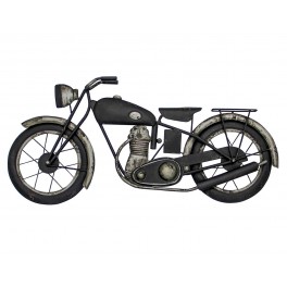 Déco murale métal : Moto ancienne Rétro, L 64 cm