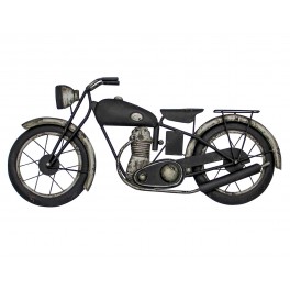 Déco murale métal : Moto ancienne Rétro, L 64 cm