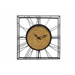 Grande Horloge Bois et Métal, Modèle Organik 2, Diamètre 50 cm