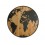 Grande Horloge Bois, Métal et Planisphère, Modèle Dandy, Diam 60 cm