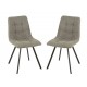 Set 2 Chaises contemporaines, Modèle Trendy, Gris foncé, H 86 cm