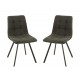 Chaise vintage patchwork pied bois, modèle "Antic Line"