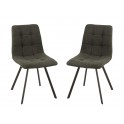 Set 2 Chaises contemporaines, Modèle Trendy, Gris foncé, H 86 cm
