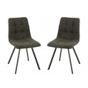 Set 2 Chaises contemporaines, Modèle Trendy, Gris foncé, H 86 cm