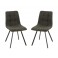 Set 2 Chaises contemporaines, Modèle Trendy, Gris foncé, H 86 cm