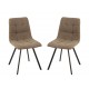 Set 2 Chaises contemporaines, Modèle Trendy, Gris foncé, H 86 cm