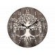 Horloge MDF Arbre de Vie 1, Tons Bois Naturel foncés, Diamètre 34 cm