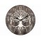 Horloge MDF Arbre de Vie 1, Tons Bois Naturel foncés, Diamètre 34 cm